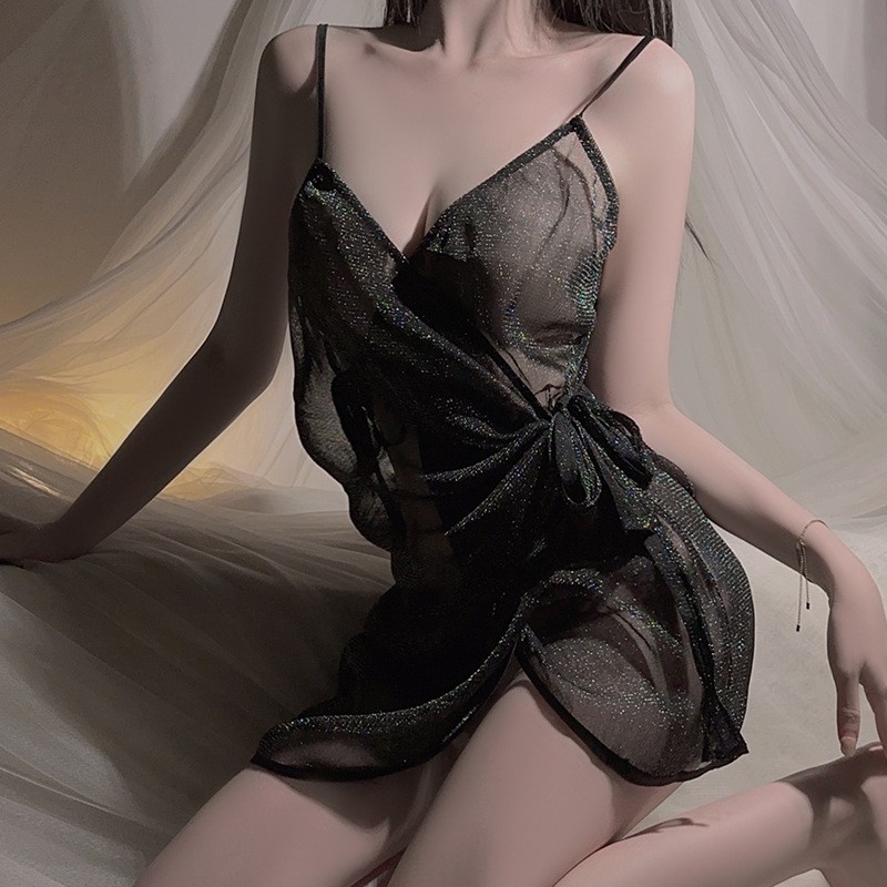 Lingerie seducente fissata per le donne: puro - stile desiderio, design puro, fessure sexy, infuocati - Hot Allture, cravatta - campatanotturna con un\'uniforme - Price ispirato look3704:$69,99